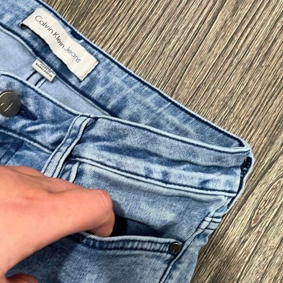 Calvin Klein Jeans Ankle Skinny Denim Mid Rise Stretch Light Wash Blue Size 4 - Picture 4 of 11